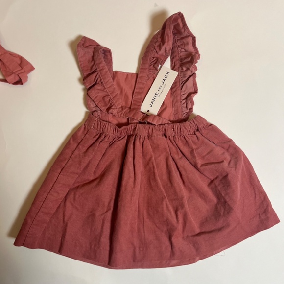 Janie & Jack NWT 6-12M corduroy jumper and bow - Picture 4 of 6